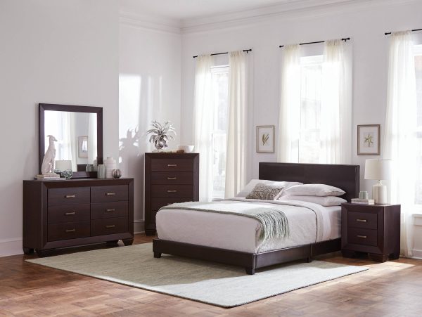 Dorian Upholstered Queen Bed Brown - 300762Q Fashion