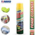 Abro Clean All 650ml Foam Cleaner, Deep Cleaning, Foaming Action Lifts Out Dirt and Removes Stains from Upholstery, Vinyl, and Carpeting, Fresh Lime Scent, Includes Brush Cap - FC-650 (MABRO012) Hot on Sale