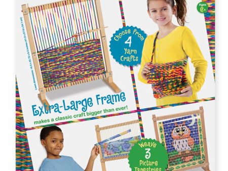 MELISSA & DOUG  Multi Craft Weaving Loom: Wooden weaving guides keep project edges straight Easy-grasp knobs make it simple to change the frame and switch from craft to craft - 9381 Online Sale