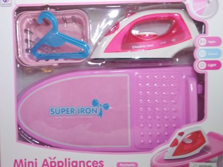 BCD  Mini Appliances Super Iron Play Set: In the iron you can pour real water and spray it. When you press the button at the top of the iron - 76892 89-6A on Sale