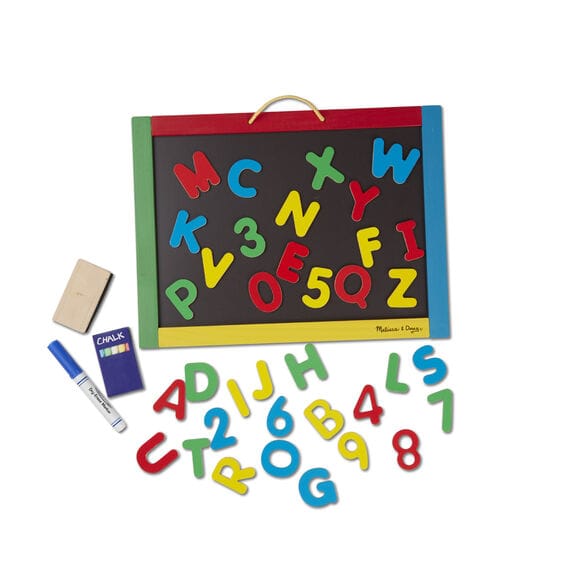 MELISSA & DOUG  Magnetic Chalkboard dry Easel Board: One side is a dry-erase board, the other is a magnetic chalkboard - 145 Online Sale