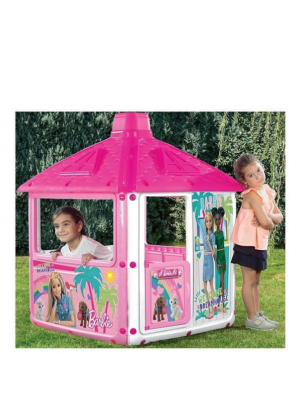 Barbie City House - Design is in the plastic and will not peel off and is the perfect addition to any garden, with front door and side windows and a chimney -1610 Online