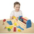 MELISSA & DOUG  Take Along Tool Kit: This 24-piece set includes wooden nails, screws, nuts, and bolts for hours of creative fun that also helps  build  important motor skills - 494 Fashion