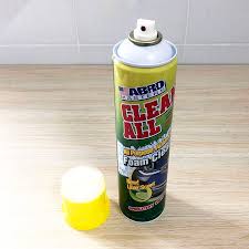 Abro Clean All 650ml Foam Cleaner, Deep Cleaning, Foaming Action Lifts Out Dirt and Removes Stains from Upholstery, Vinyl, and Carpeting, Fresh Lime Scent, Includes Brush Cap - FC-650 (MABRO012) Hot on Sale