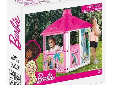 Barbie City House - Design is in the plastic and will not peel off and is the perfect addition to any garden, with front door and side windows and a chimney -1610 Online