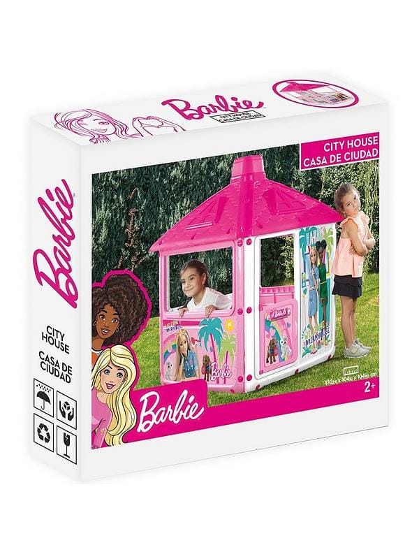 Barbie City House - Design is in the plastic and will not peel off and is the perfect addition to any garden, with front door and side windows and a chimney -1610 Online