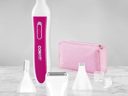 Conair Smooth Ladies All-in-One Personal Groomer, Battery Operated Ladies Shaver, Use Wet or Dry - LPG1N Online Sale