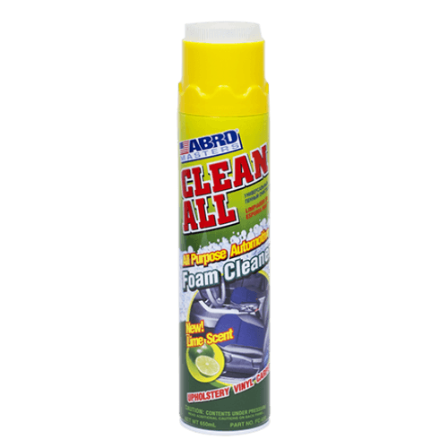 Abro Clean All 650ml Foam Cleaner, Deep Cleaning, Foaming Action Lifts Out Dirt and Removes Stains from Upholstery, Vinyl, and Carpeting, Fresh Lime Scent, Includes Brush Cap - FC-650 (MABRO012) Hot on Sale