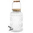 GIBSON DUVALL .95GAL DRINK DISPENSER W WOOD LID - NT-39601 Online Hot Sale