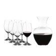 Riedel Ouverture Wine Glass and Decanter Set is designed to emphasize the fruit and balance the tannins of your wine. The stemmed glasses and the decanter are suitable for use with all types of wine making this an extremely versatile set - 5408 35 Sale