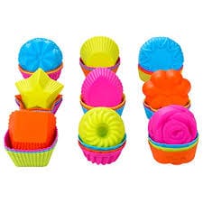 Silicone Cupcake Muffin Baking Cups Liners 36 Pack Reusable Non-Stick Cake Molds - WIL-119X002E43PON Sale