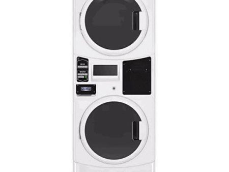 Maytag Commercial Laundry Appareil de buanderie commercial sécheuses et laveuse superposées électrique avec technologie Turbovent® MLE22PRAZW For Cheap