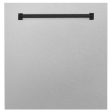 ZLINE 24  Autograph Edition Monument Dishwasher Panel in DuraSnow Stainless Steel (DPMTZ-SN-24) [Color: Matte Black] Supply