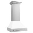 ZLINE 30 in. Stainless Steel Range Hood with Colored Shell Options and Stainless Steel Handle (8654STX-30) [Color: White Matte] Discount