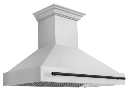 ZLINE 48 in. Autograph Edition Stainless Steel Range Hood with Stainless Steel Shell and Accented Handle (8654STZ-48) [Color: Matte Black] Discount