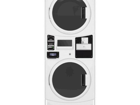 Maytag Commercial Laundry Appareil de buanderie commercial sécheuses et laveuse superposées à gaz avec technologie Turbovent® MLG22PDAWW Online Hot Sale