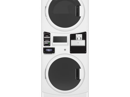 Maytag Commercial Laundry Appareil de buanderie commercial sécheuses et laveuse superposées électrique avec technologie Turbovent® MLE22PDAZW Hot on Sale